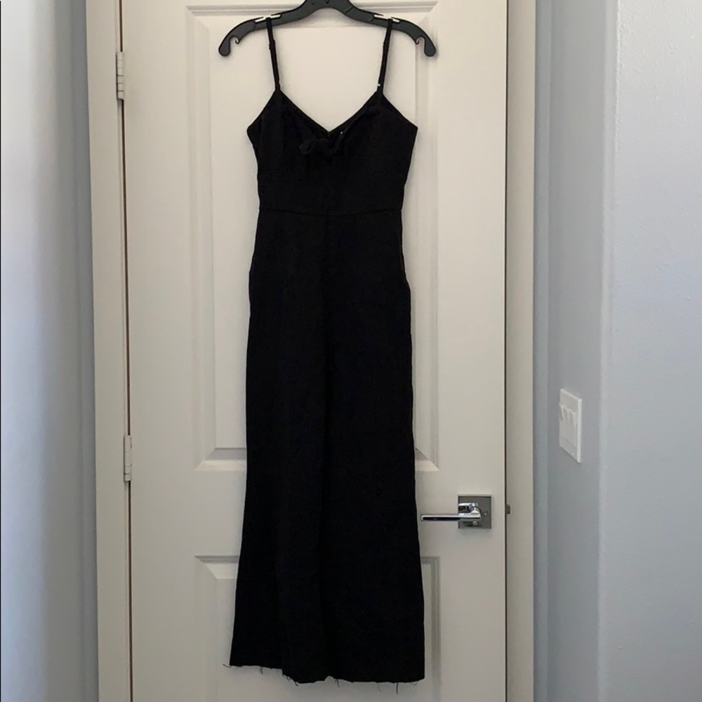 Avery Black Tie Front Jumpsuit